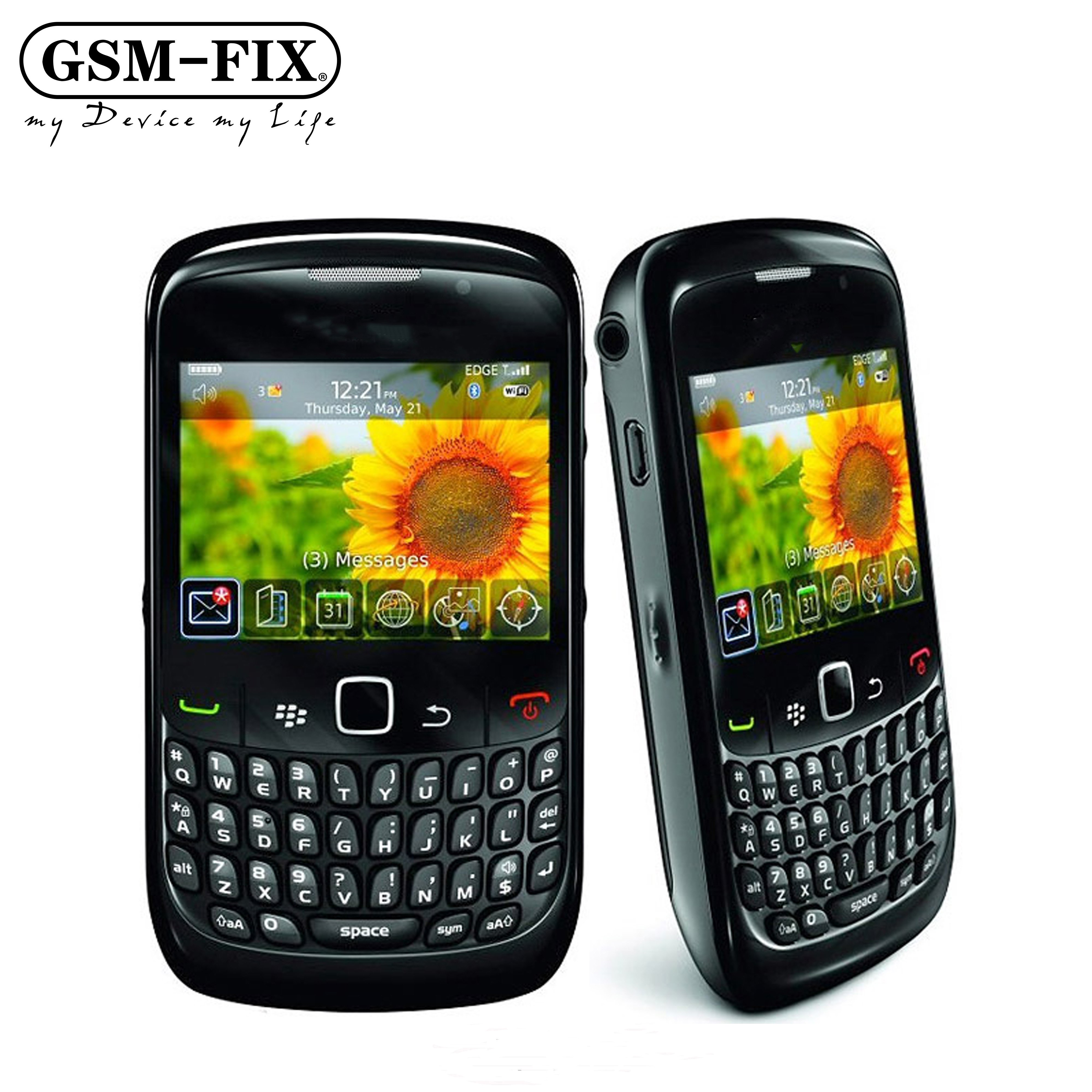 GSM-FIX For BlackBerry 8520 Original 8520 Curve Mobile Phone Smartphone Unlocked 3G WIFI 8520 Cellphone